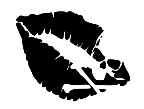 skull lip sticker