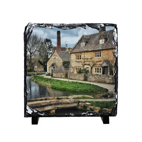Cottage in the Cotswolds Slate Coaster