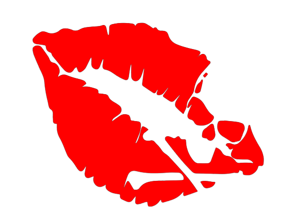 skull lip sticker