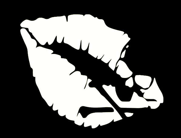 skull lip sticker