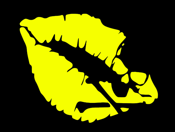 skull lip sticker